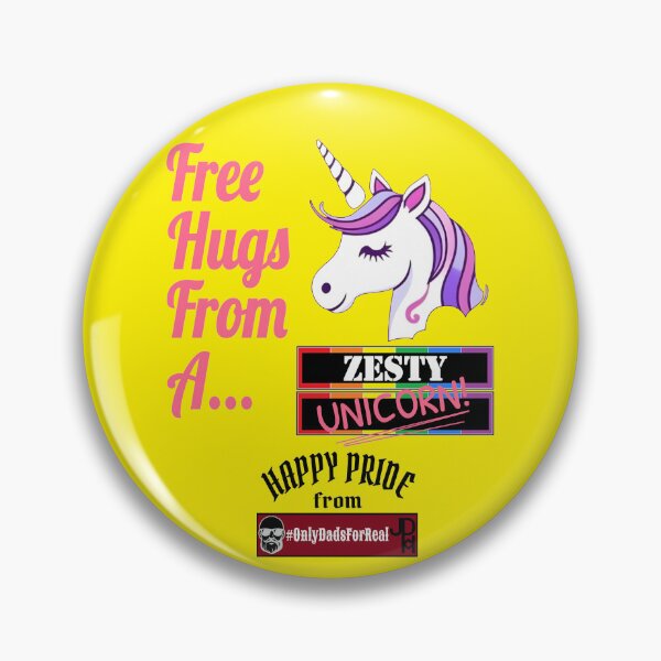 Item preview, Free Hugs Zesty Unicorn (Yellow) *More Colors Available in Collection designed and sold by OnlyDadsForReal.