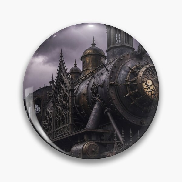 Item preview, Ornate Gothic Ghost Train – Dark Fantasy Haunted Steam Locomotive designed and sold by Pioneer Spirit Market.
