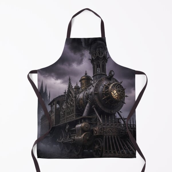 Item preview, Ornate Gothic Ghost Train – Dark Fantasy Haunted Steam Locomotive designed and sold by Pioneer Spirit Market.