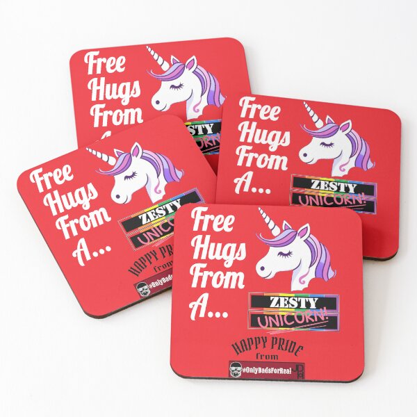 Item preview, Free Hugs Zesty Unicorn (Red) *More Colors Available in Collection designed and sold by OnlyDadsForReal.