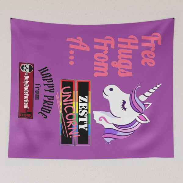 Item preview, Free Hugs Zesty Unicorn (Purple) *More Colors Available in Collection designed and sold by OnlyDadsForReal.