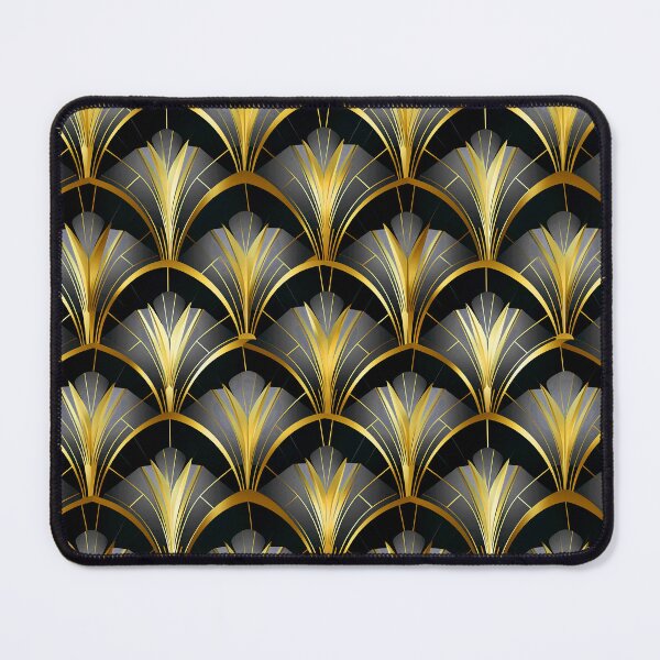 Item preview, Art Deco Silvery-Gray Hues And Golden Pattern designed and sold by DEC02.