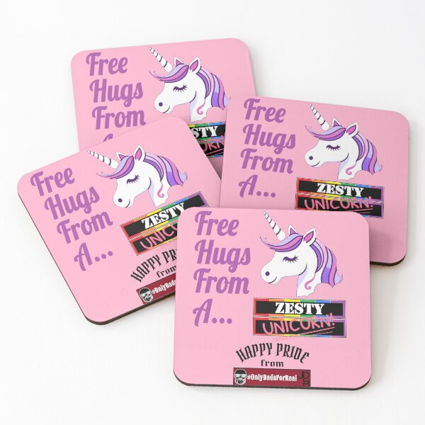 Item preview, Free Hugs Zesty Unicorn (Pink) *More Colors Available in Collection designed and sold by OnlyDadsForReal.