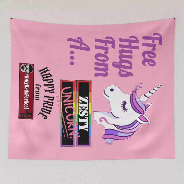 Item preview, Free Hugs Zesty Unicorn (Pink) *More Colors Available in Collection designed and sold by OnlyDadsForReal.
