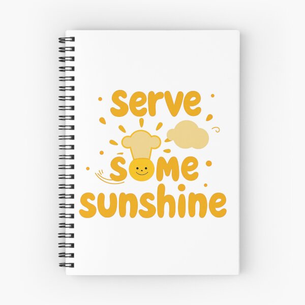 Item preview, Serve some sunshine text with smiling sun in a chef hat designed and sold by Prints by Mat.