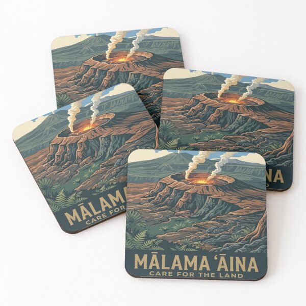 Item preview, Malama Aina Care for the Land — Hawaii Volcanoes National Park Conservation Art Print designed and sold by MālamaThreads.