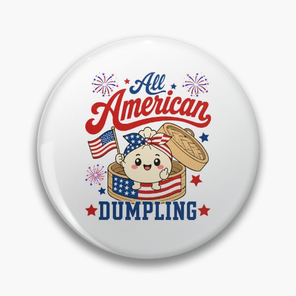 Item preview, All American Dumpling Cute Patriotic Food Fourth of July  designed and sold by FreshVibe Prints.