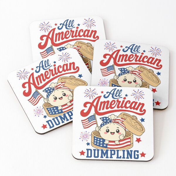 Item preview, All American Dumpling Cute Patriotic Food Fourth of July  designed and sold by FreshVibe Prints.