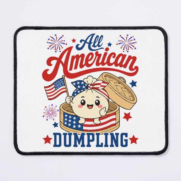 Item preview, All American Dumpling Cute Patriotic Food Fourth of July  designed and sold by FreshVibe Prints.
