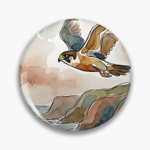 Item preview, Peregrine Falcon Watercolor designed and sold by Wild Creative Art.