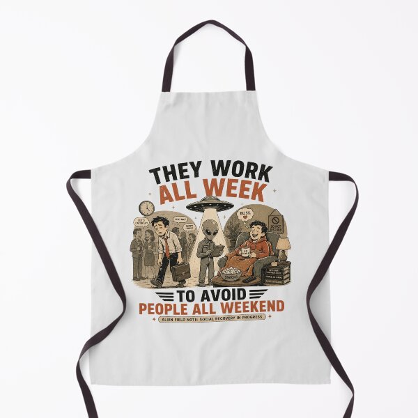 Item preview, Introvert Weekend Mode - Funny Alien Social Battery Design designed and sold by BlackSector77.
