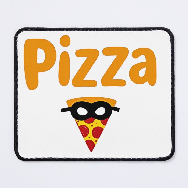 Item preview, Pizza slice in superhero mask and My Secret is Pizza text designed and sold by Prints by Mat.