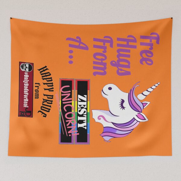 Item preview, Free Hugs Zesty Unicorn (Orange) *More Colors Available in Collection designed and sold by OnlyDadsForReal.