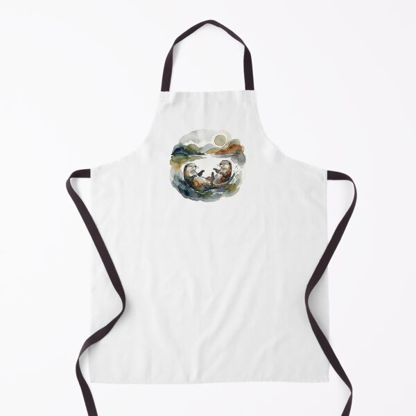 Item preview, Two Playful Otters Watercolor designed and sold by Wild Creative Art.