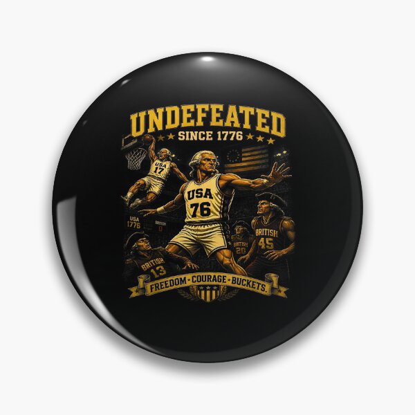 Item preview, George Washington Basketball Undefeated Since 1776 Patriotic Art designed and sold by Methahshop.