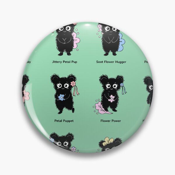 Item preview, Cute Soot Spirits Sticker Pack Mint Green Background designed and sold by inkfusionhub99.