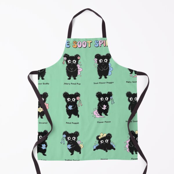 Item preview, Cute Soot Spirits Sticker Pack Mint Green Background designed and sold by inkfusionhub99.