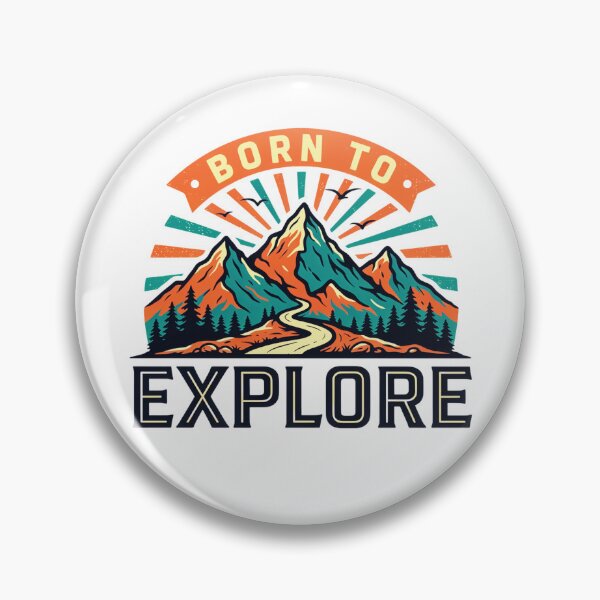 Item preview, Born to Explore Retro Mountain Adventure Design designed and sold by Gabe1983.