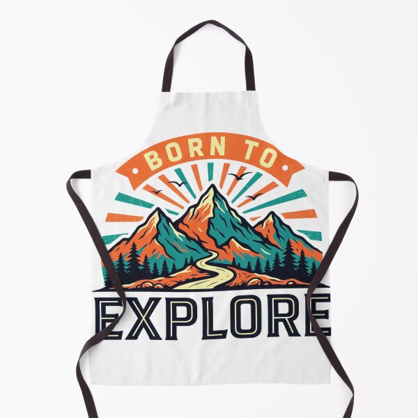 Item preview, Born to Explore Retro Mountain Adventure Design designed and sold by Gabe1983.