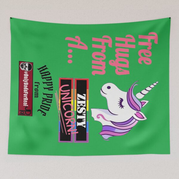 Item preview, Free Hugs Zesty Unicorn (Green) *More Colors Available in Collection designed and sold by OnlyDadsForReal.