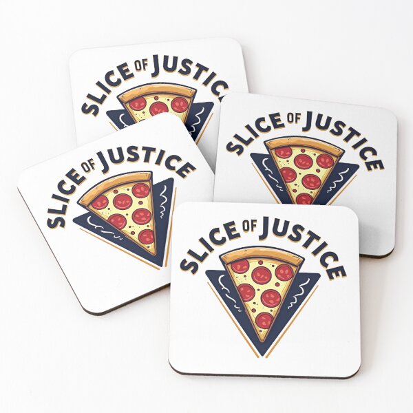 Item preview, Slice of Justice pizza illustration – Pepperoni slice in a triangle designed and sold by Prints by Mat.