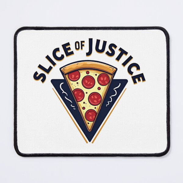 Item preview, Slice of Justice pizza illustration – Pepperoni slice in a triangle designed and sold by Prints by Mat.