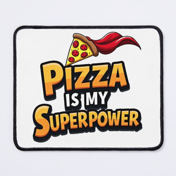 Item preview, Pizza is My Superpower – Superhero pepperoni slice with cape designed and sold by Prints by Mat.