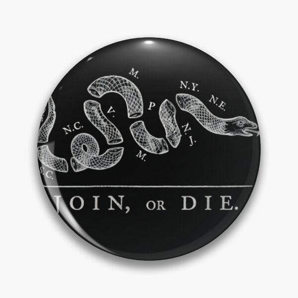 Item preview, Vintage 1776 Join Or Die Benjamin Franklin 4th of July T-Shirt designed and sold by DarkOriginArts.
