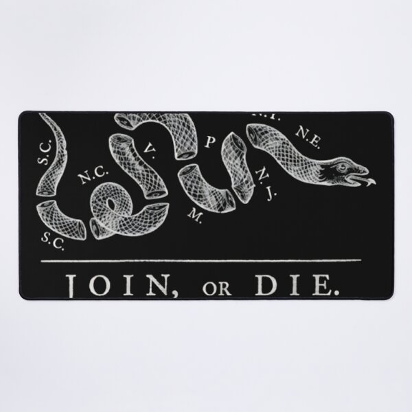 Item preview, Vintage 1776 Join Or Die Benjamin Franklin 4th of July T-Shirt designed and sold by DarkOriginArts.
