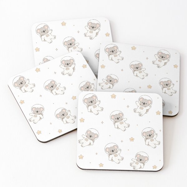 Item preview, Cozy Kawaii Space Koala Astronaut Seamless Pattern designed and sold by Seculinator.