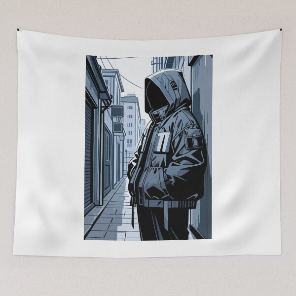 Item preview, Fashion - silhouet man parka hood designed and sold by AnimeShin.