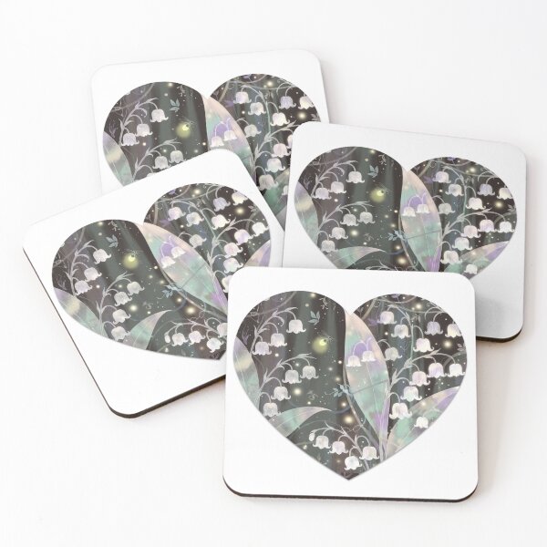 Item preview, Gothic Lily of the Valley Heart Sticker  Art designed and sold by IntelliMindDesigns.