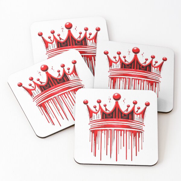 Item preview, Red Dripping Crown Graffiti | King Queen Royal Street Art Design designed and sold by MAStrends.