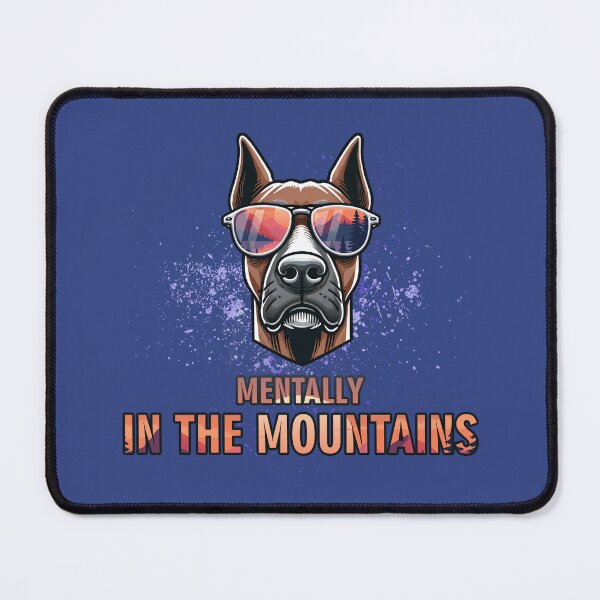 Item preview, Mentally In The Mountains - Funny Hiking Dog designed and sold by GraphicComet.