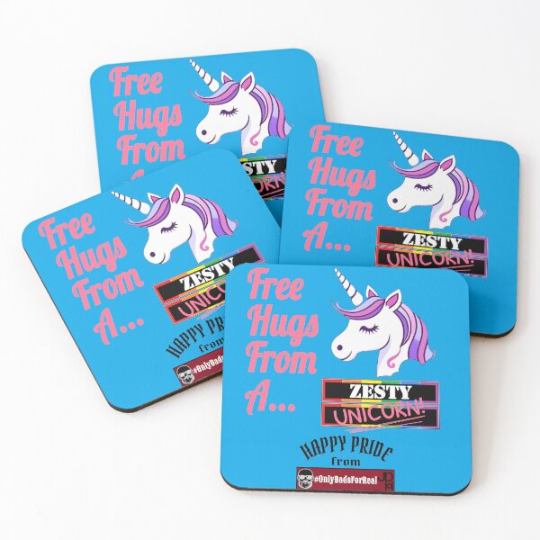 Item preview, Free Hugs Zesty Unicorn (Blue) *More Colors Available in Collection designed and sold by OnlyDadsForReal.