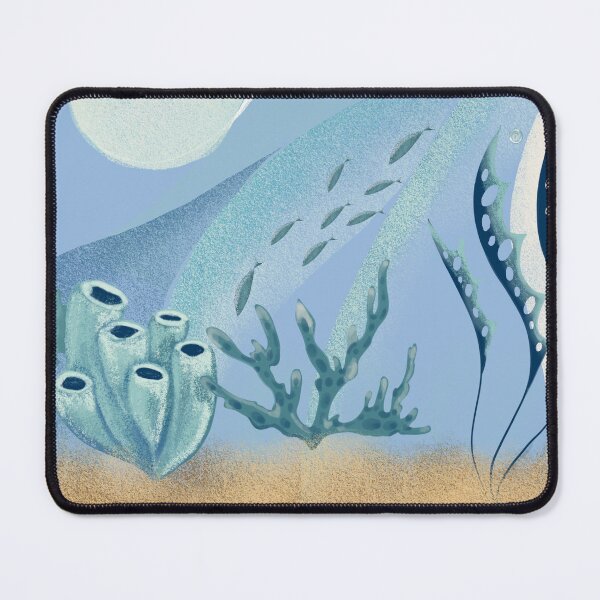 Item preview, Under underwater World Sea Sponges and Coral Reef - Nautical Nature Art designed and sold by SvitlanaSolo.