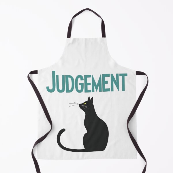 Item preview, Black cat under Judgement text – Tarot card theme and esotericism designed and sold by Prints by Mat.