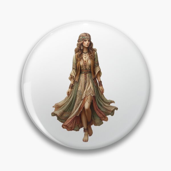 Item preview, Capricorn Zodiac Art Nouveau Flower Child designed and sold by susiecc.