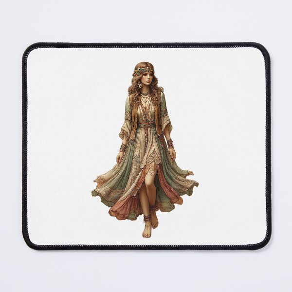 Item preview, Capricorn Zodiac Art Nouveau Flower Child designed and sold by susiecc.