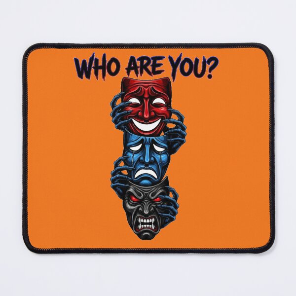 Item preview, Who Are You – Funny Comedy Tragedy Angry Theater Masks Art designed and sold by puzzell.