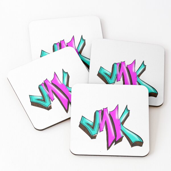 Aperçu de l'œuvre MK Graffiti Streetwear Design Rose Turquoise créée et vendue par Kev09B6.