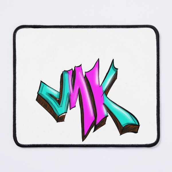 Item preview, MK Graffiti Streetwear Design Pink Turquoise⁠ designed and sold by Kev09B6.