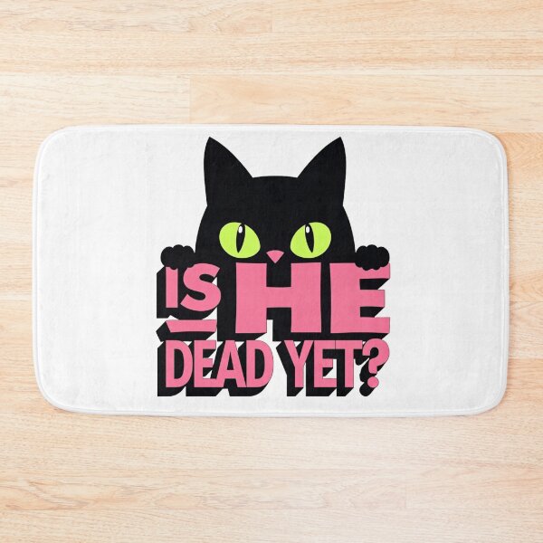 Item preview, Curious Black Cat Is He Dead Yet? – Sarcastic Humor and Bold Style designed and sold by Prints by Mat.