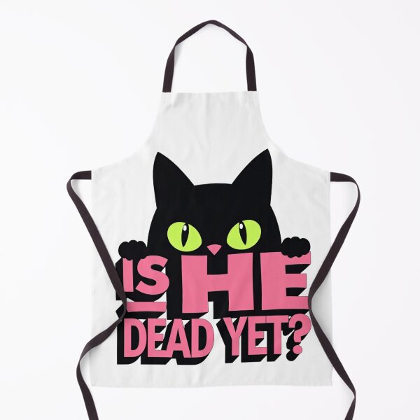 Item preview, Curious Black Cat Is He Dead Yet? – Sarcastic Humor and Bold Style designed and sold by Prints by Mat.