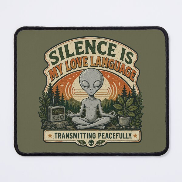 Item preview, Silence Is My Love Language - Funny Introvert Alien Design designed and sold by BlackSector77.