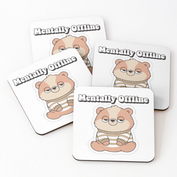 Artikelvorschau, Mental offline Bär | Niedlicher, pummeliger Bär – lustiger Sticker | Gemütliche, ästhetische Stimmung entworfen und verkauft von inkfusionhub99.