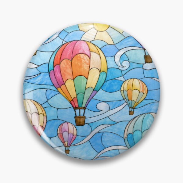 Item preview, Hot Air Balloon Stained Glass Sky designed and sold by Dresut.