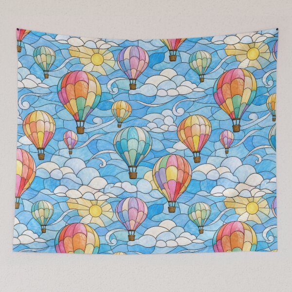 Item preview, Hot Air Balloon Stained Glass Sky designed and sold by Dresut.