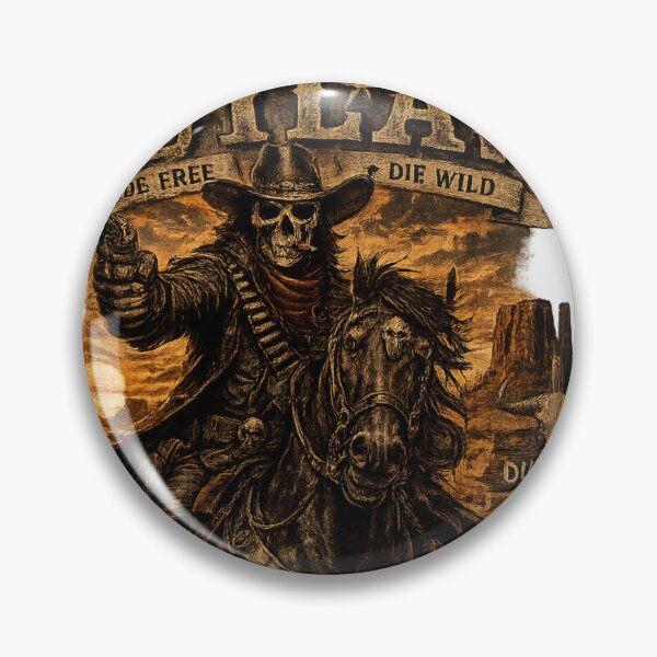 Item preview, Desert Outlaw Skull – Vintage Western Skeleton Design designed and sold by UrbanPrintVibes.