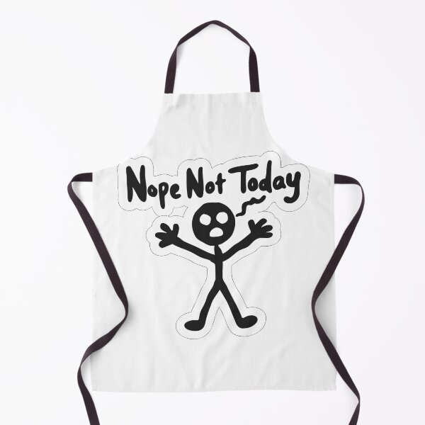 Item preview, Nope Not Today | Funny Stick Figure Meme | Minimal Doodle Aesthetic Sticker designed and sold by inkfusionhub99.